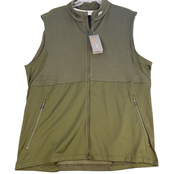 KJUS Delian Vest Olive Mens Size XL 54 Lightweight Stretch Quick Dry Ventilated